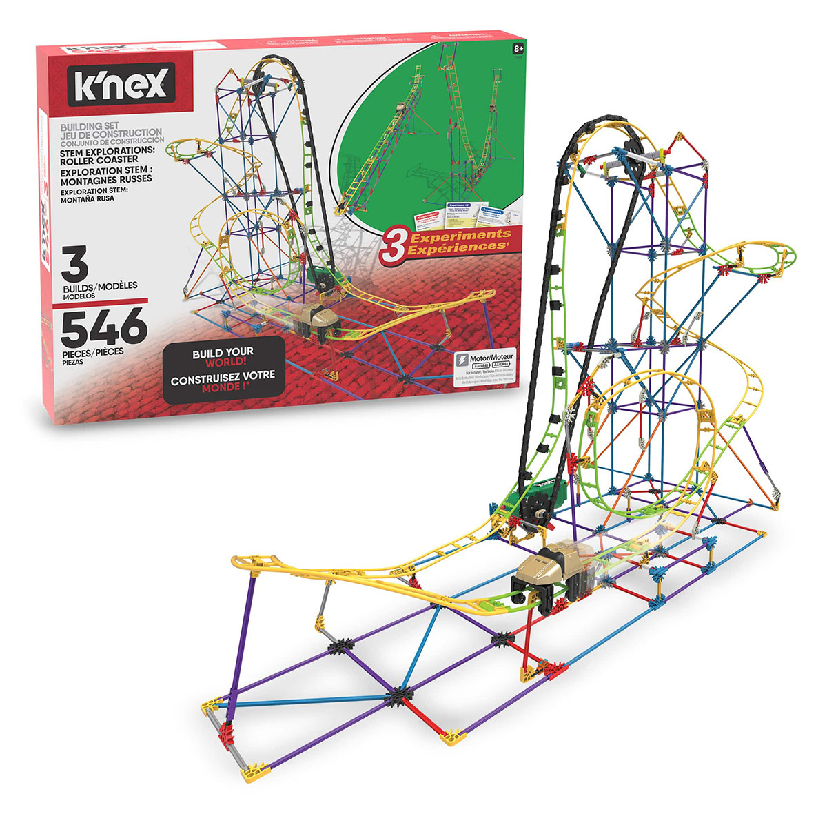 K’NEX Build & Learn Roller Coaster – STEM Construction Toy Set - Image 1