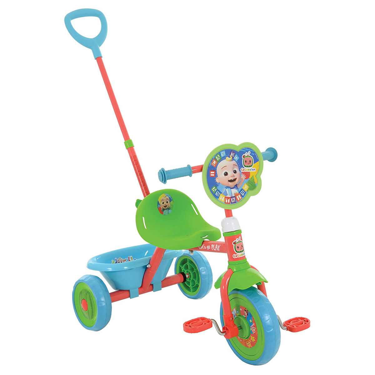 CoComelon My First Trike Tricycle Steel Frame Outdoor Push Pedal 2-in-1 Ride on - Image 6