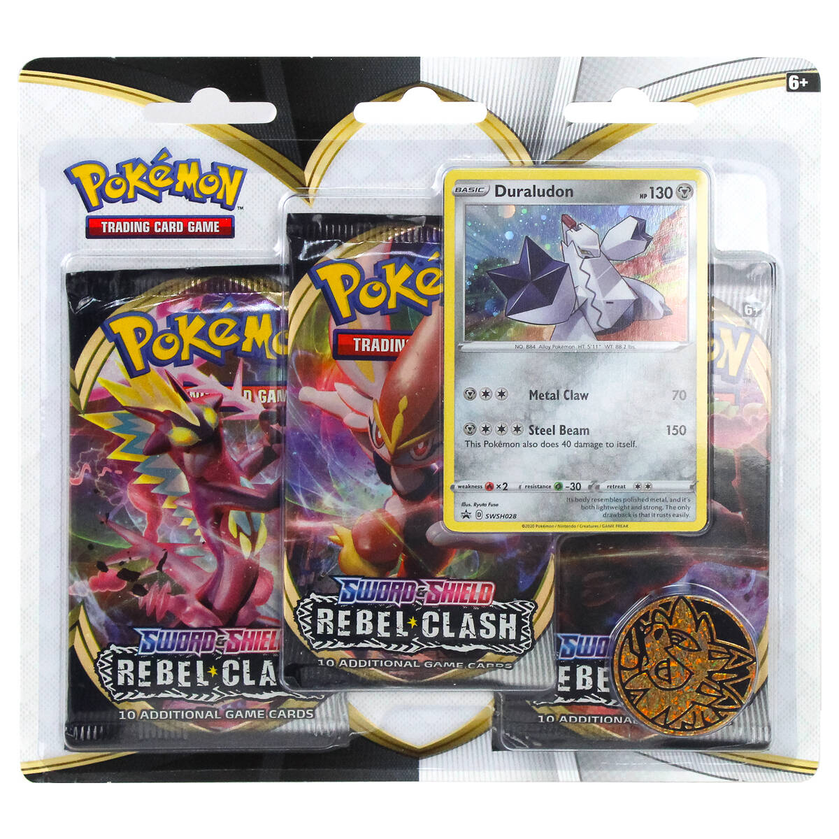 Pokemon Sword and Shield REBEL CLASH 3-Booster Pack Blister Both Sets