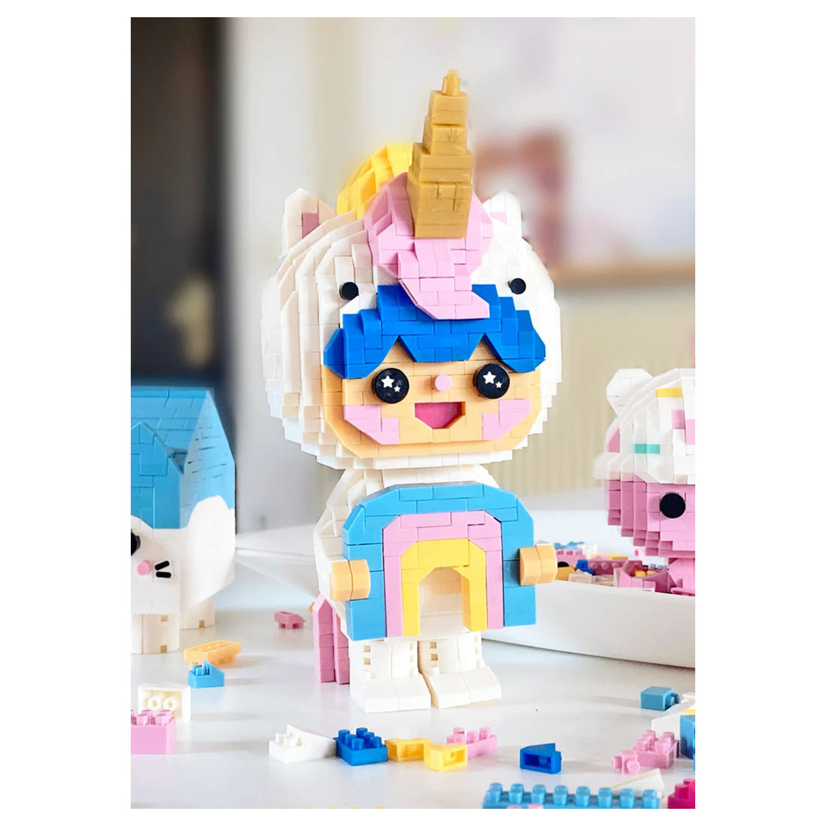 Rainbow Unicorn Momiji Mini Bricks 1046 Pc - Image 4