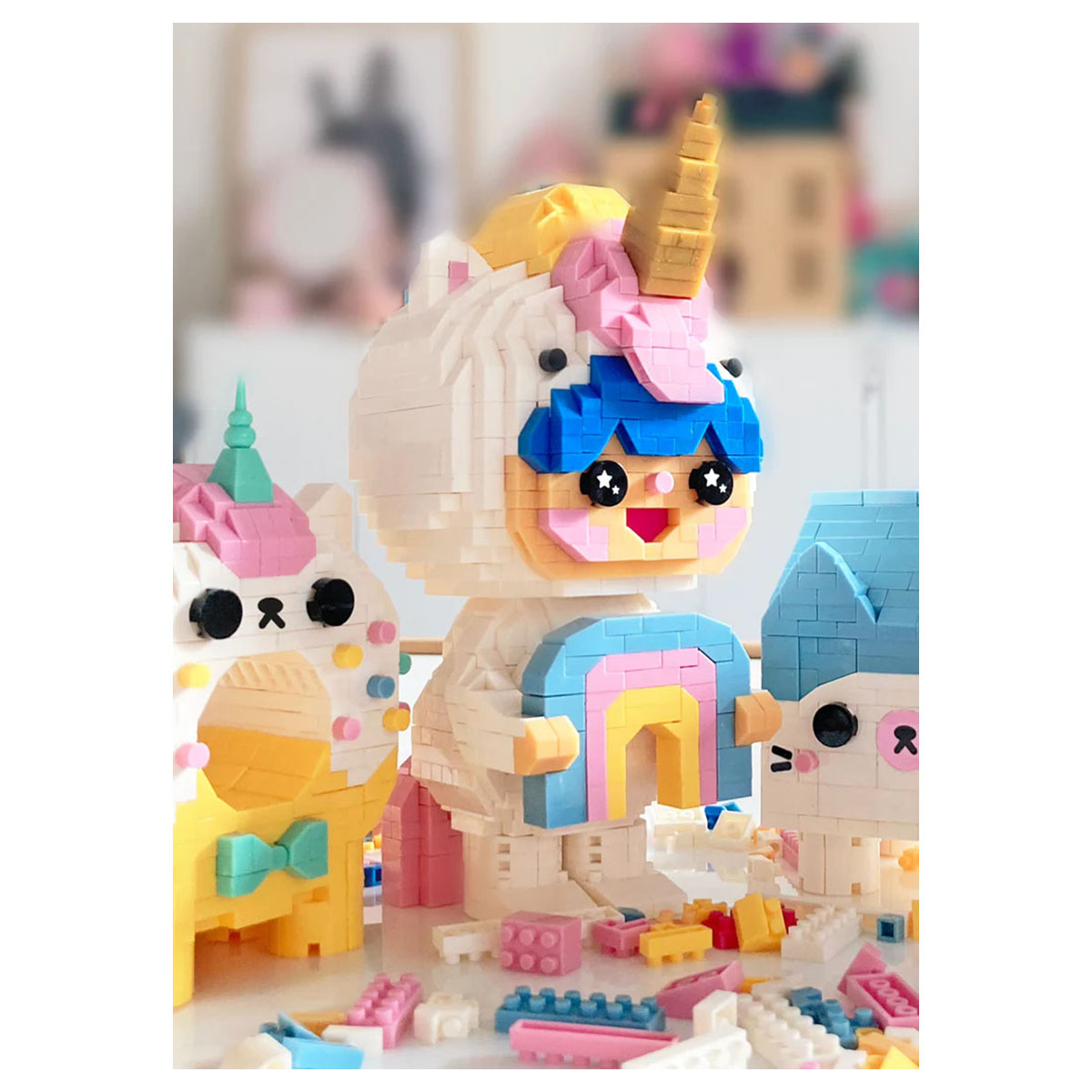 Rainbow Unicorn Momiji Mini Bricks 1046 Pc - Image 5
