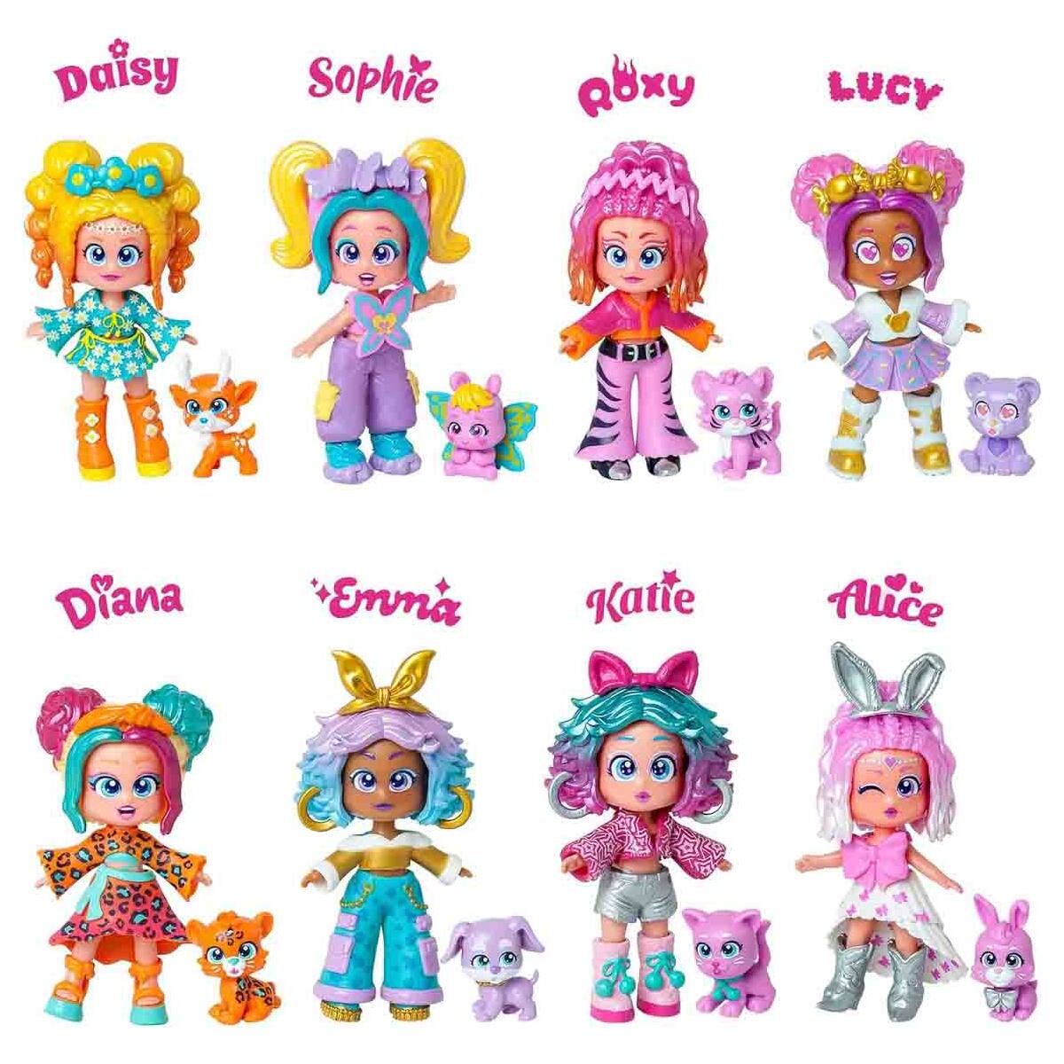 KOOKYLOOS Serie Pet Party ROXY - Bambola da collezione Roxy con una tigre per animali domestici. Include la bambola Roxy, 1 animale domestico, vestiti e scarpe alla moda e 1 accessorio. 1