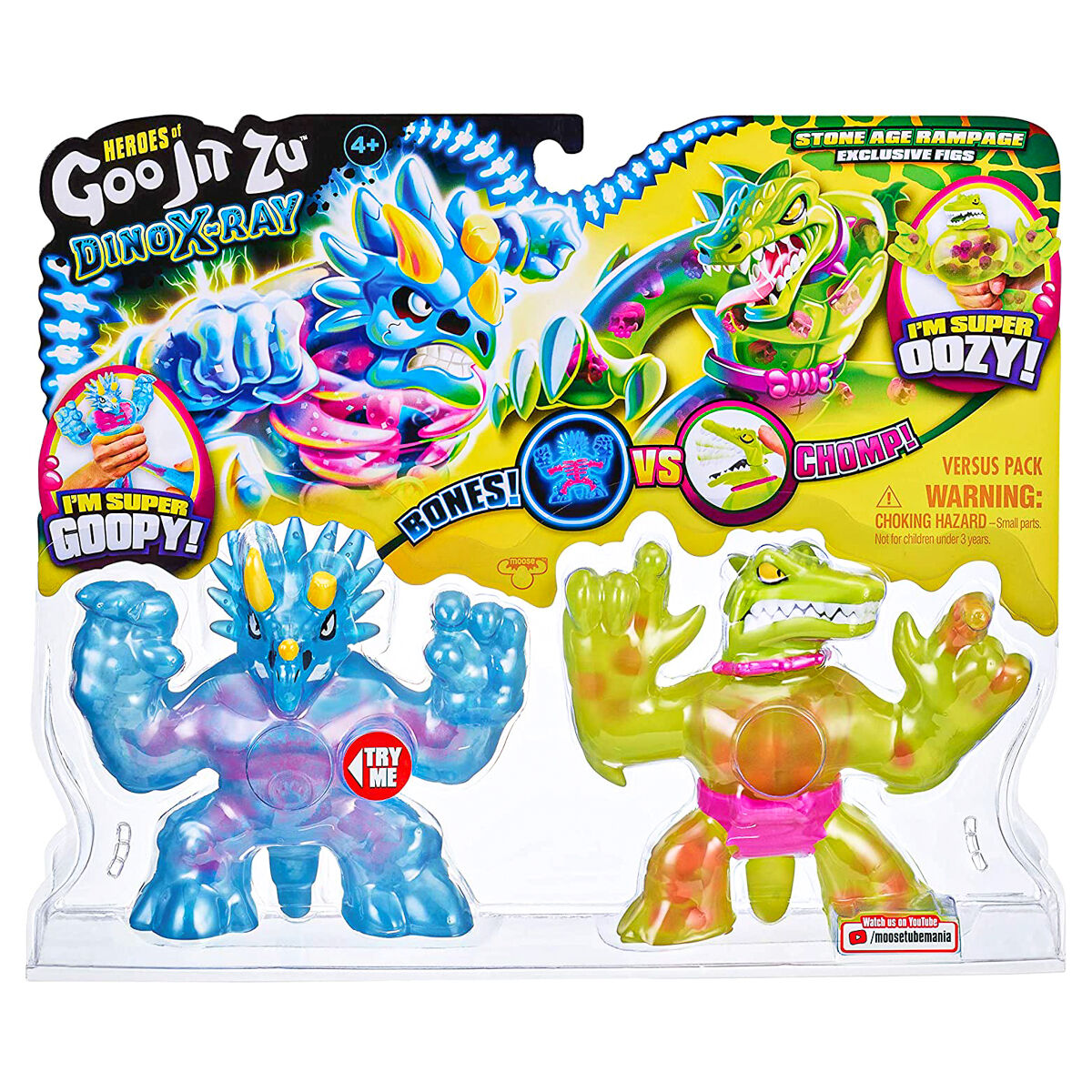 Heroes of Goo Jit Zu | Dino Series 3 & 4| Dino & X-Ray | Stretchy Action Figures - Image 2