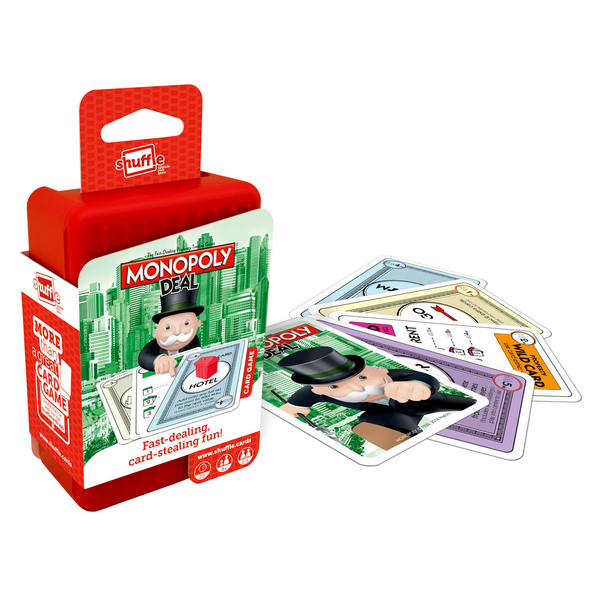 Shuffle Monopoly Deal Card Game - Fast-Playing Travel Pack ...