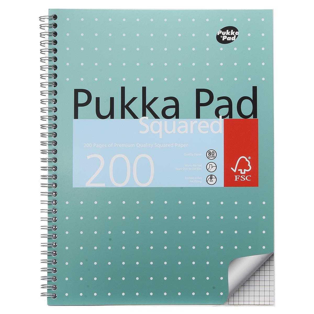 PukkaPad Jotta A4 Ruled or Squared NoteBook Quality Paper 200 Pages Pack 1 New - Image 1