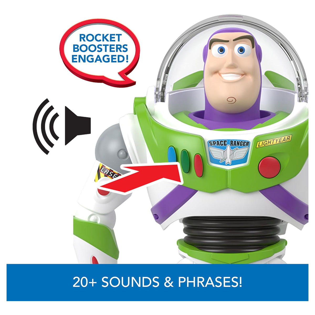 Figurine parlante Buzz l'Éclair, à partir de 4 ans, jouet de film sous licence Disney – Image 3