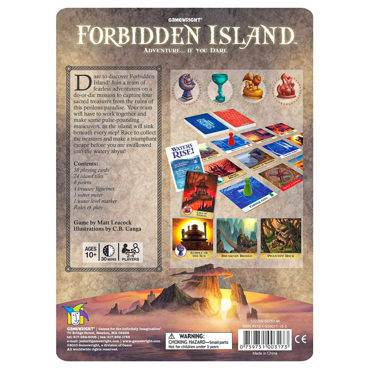 Forbidden Island Fun Adventure Brettspiel 2–4 Spieler ab 10 Jahren Gamewright – Bild 2