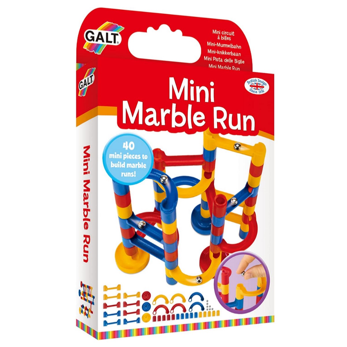 Galt, Mini Marble Run, Marble Run Construction Kit, Ages 5 Years Plus