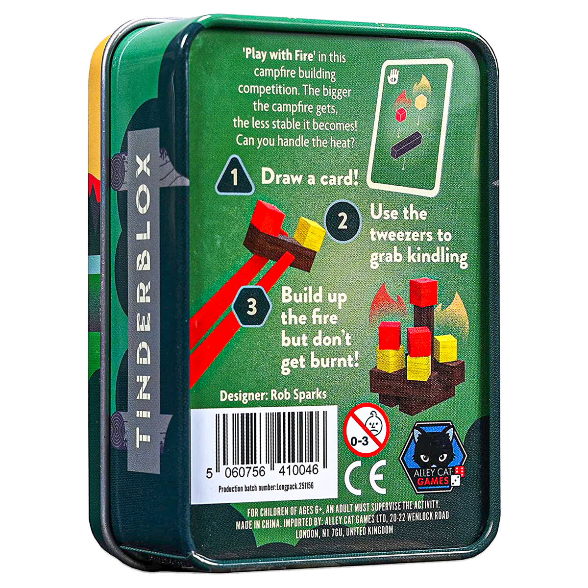 Tinderblox Fun Family Stacking Game In a Tin! Alley Cat Games Brand New - Image 4
