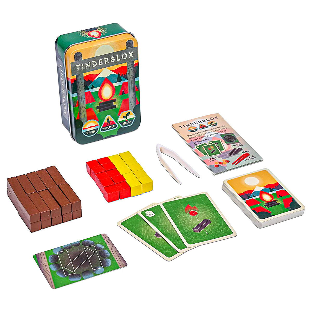Tinderblox Fun Family Stacking Game In a Tin! Alley Cat Games Brand New - Image 5
