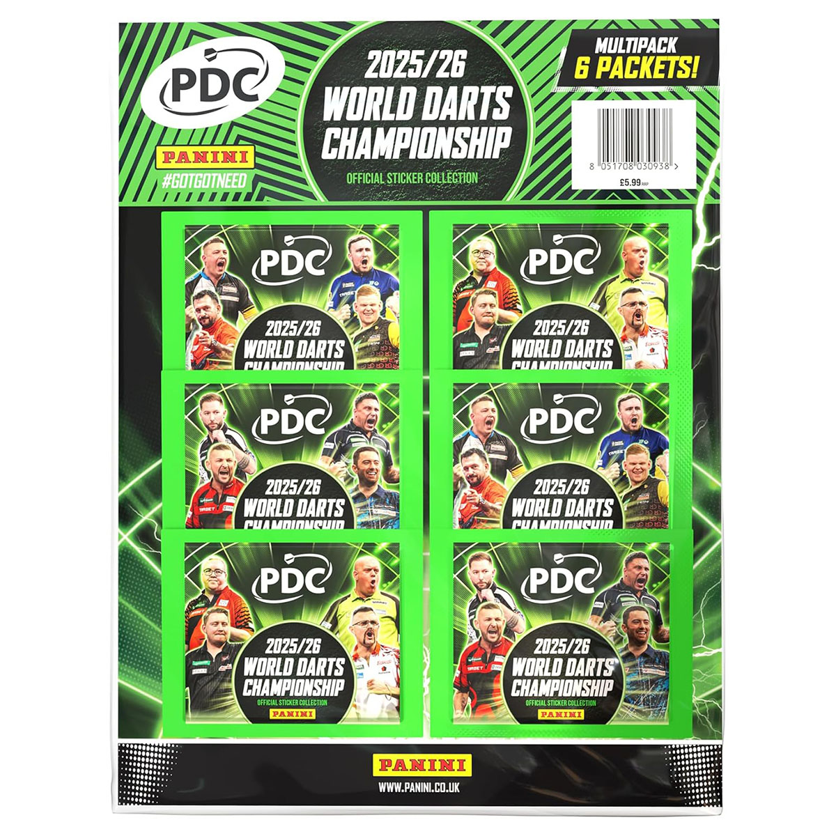 PDC 2026 World Championship Darts Sticker Collection Multipack - Image 1