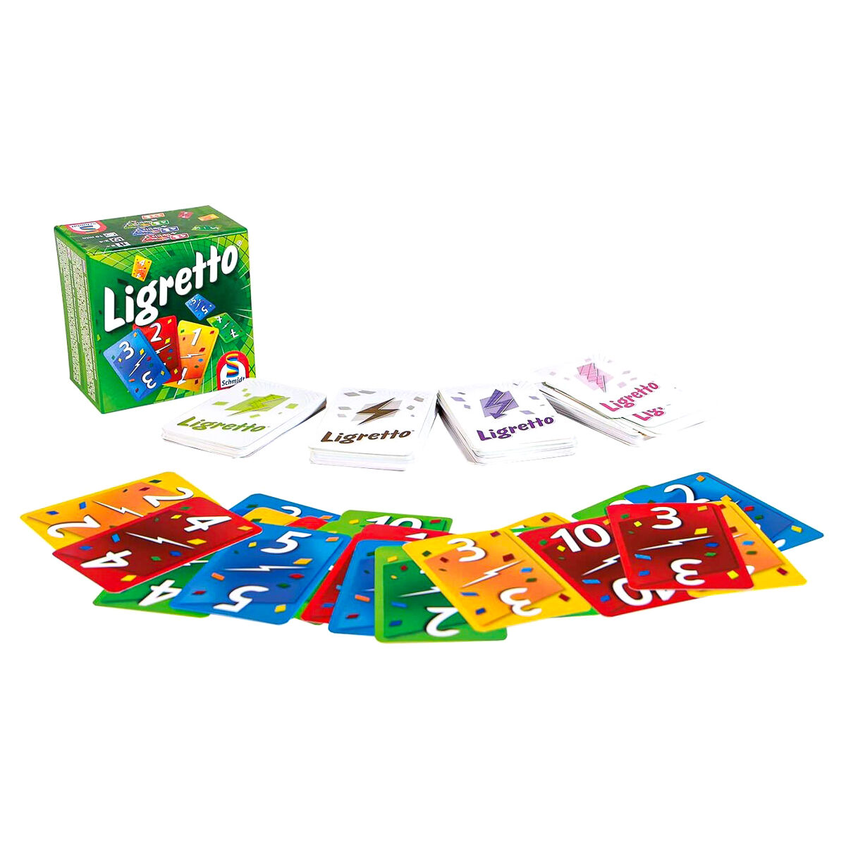 Jeu De Cartes Ligretto Vert Schmidt - À Partir De 8 Ans, 2 à 4 Joueurs, Durée 15 Minutes
