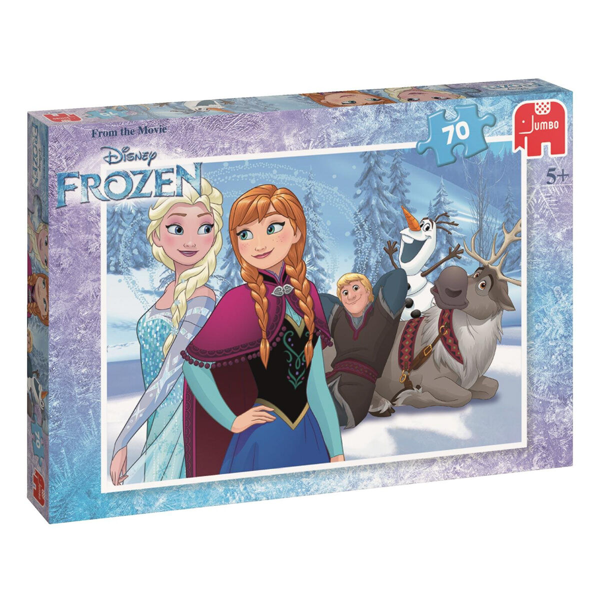 50 Piece Disney Jigsaw Puzzle Frozen Elsa Anna Waving Olaf 05315B