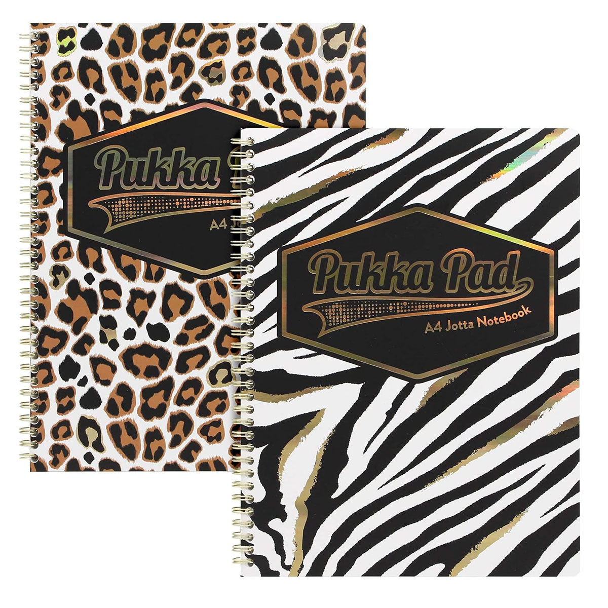 Pukka Pad A4+ Jotta Notebook Wild Leopard Print Ruled Notepad Assorted Designs - Image 1
