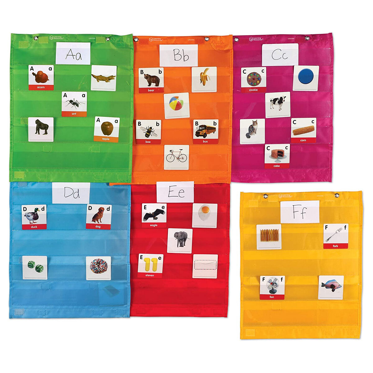 Learning Resources LER2386 Magnetic Pocket Chart Squares All Grades (Set of 6) - Image 1