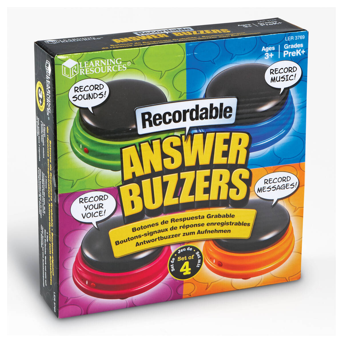 Learning Resources | 4 Recordable Answer Buzzers | Fun Activity Set | New - Image 4