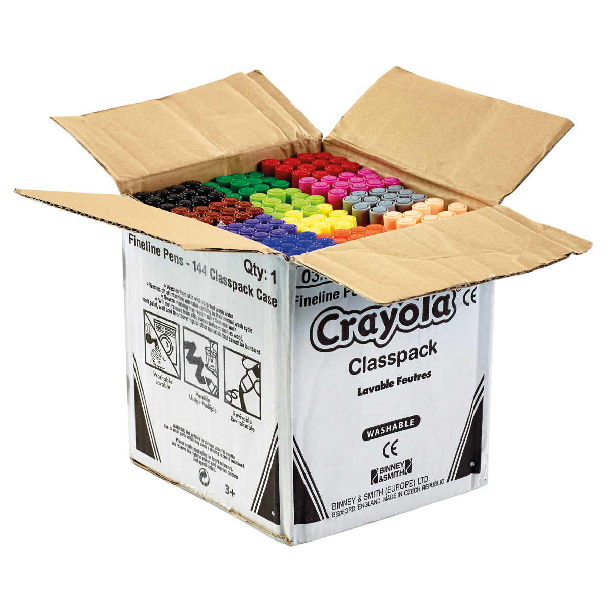 Crayola Art and Crafts Supertips Washable Markers Glitter Classpack 144 Assorted - Image 3