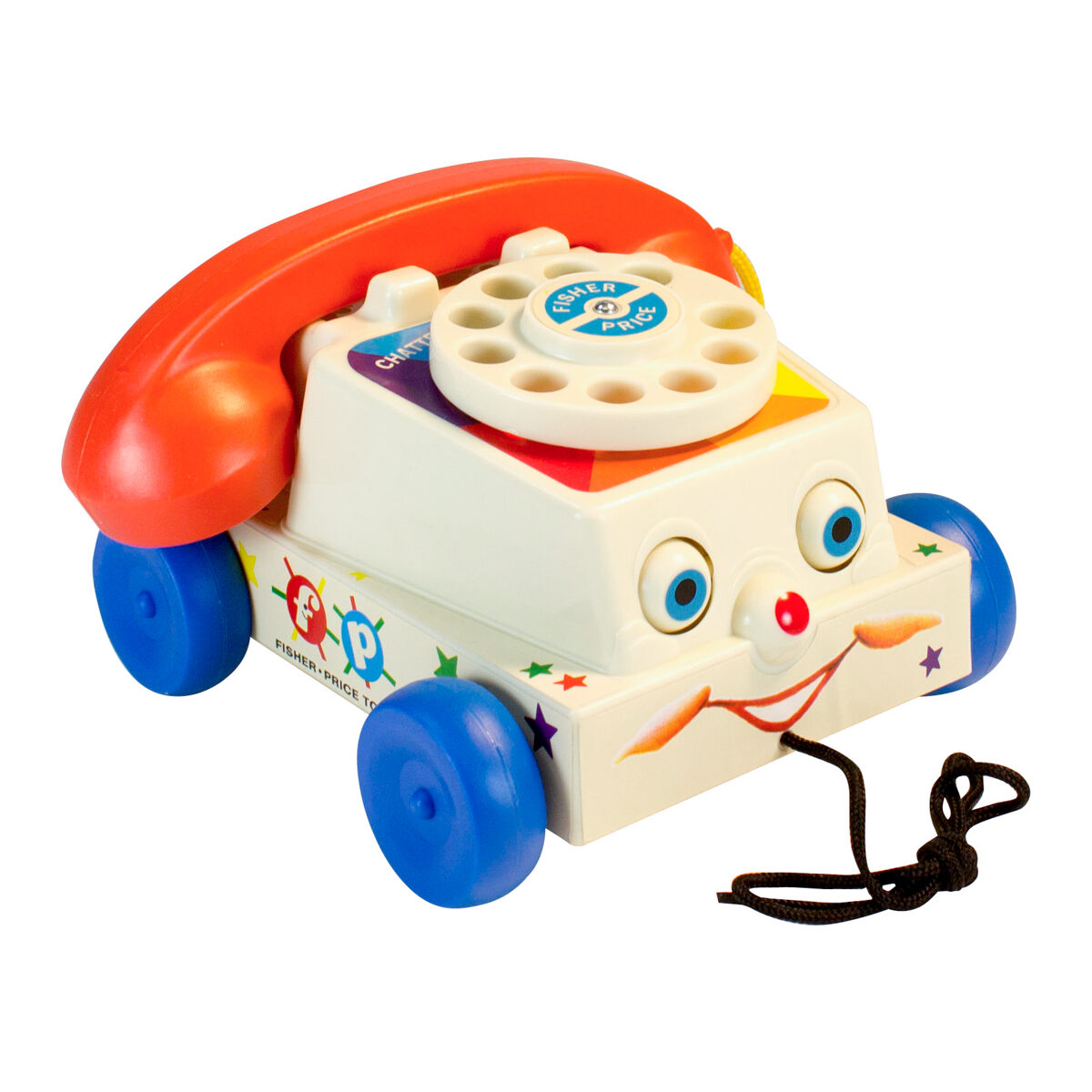 Vintage Toys Classic Chatter Phone Pull Toy Telephone Ringing Rotary Preschool 