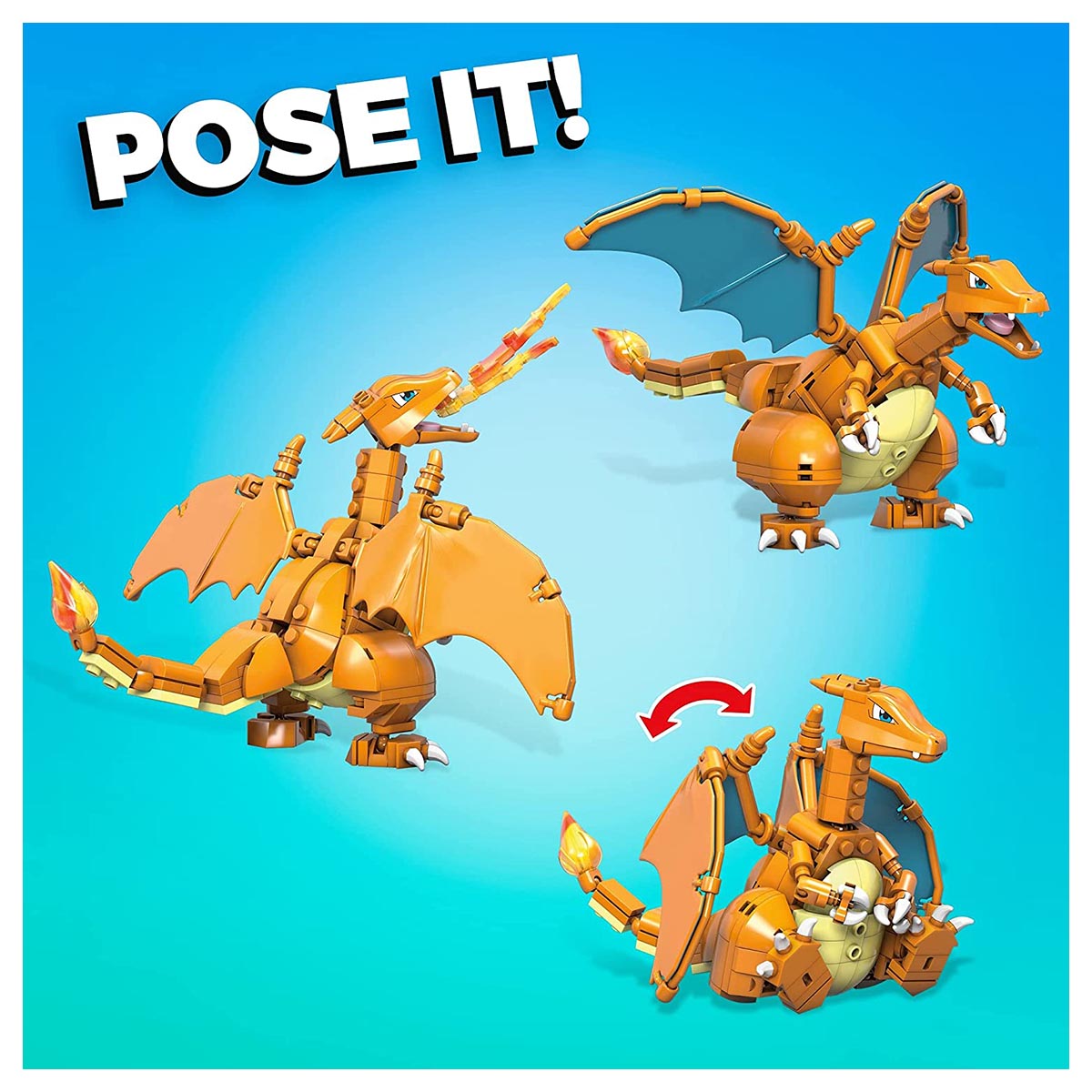 Pokemon Mega Bloks Charizard Kids Construction Set Building Toys Collectible New - Image 4