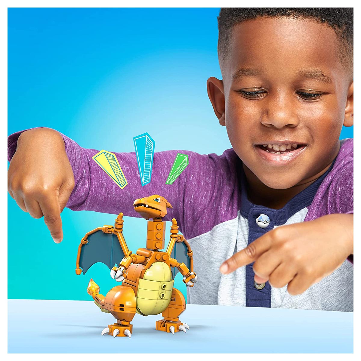 Pokemon Mega Bloks Charizard Kids Construction Set Building Toys Collectible New - Image 6