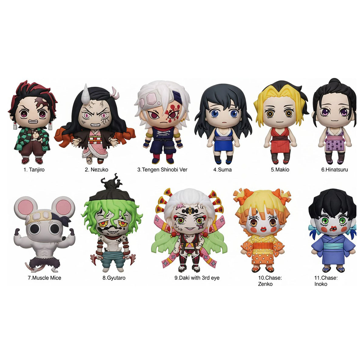 Demon Slayer Series 6 3D Foam Bag Clip Mystery Keyring Collectible Anime Toy - Image 3