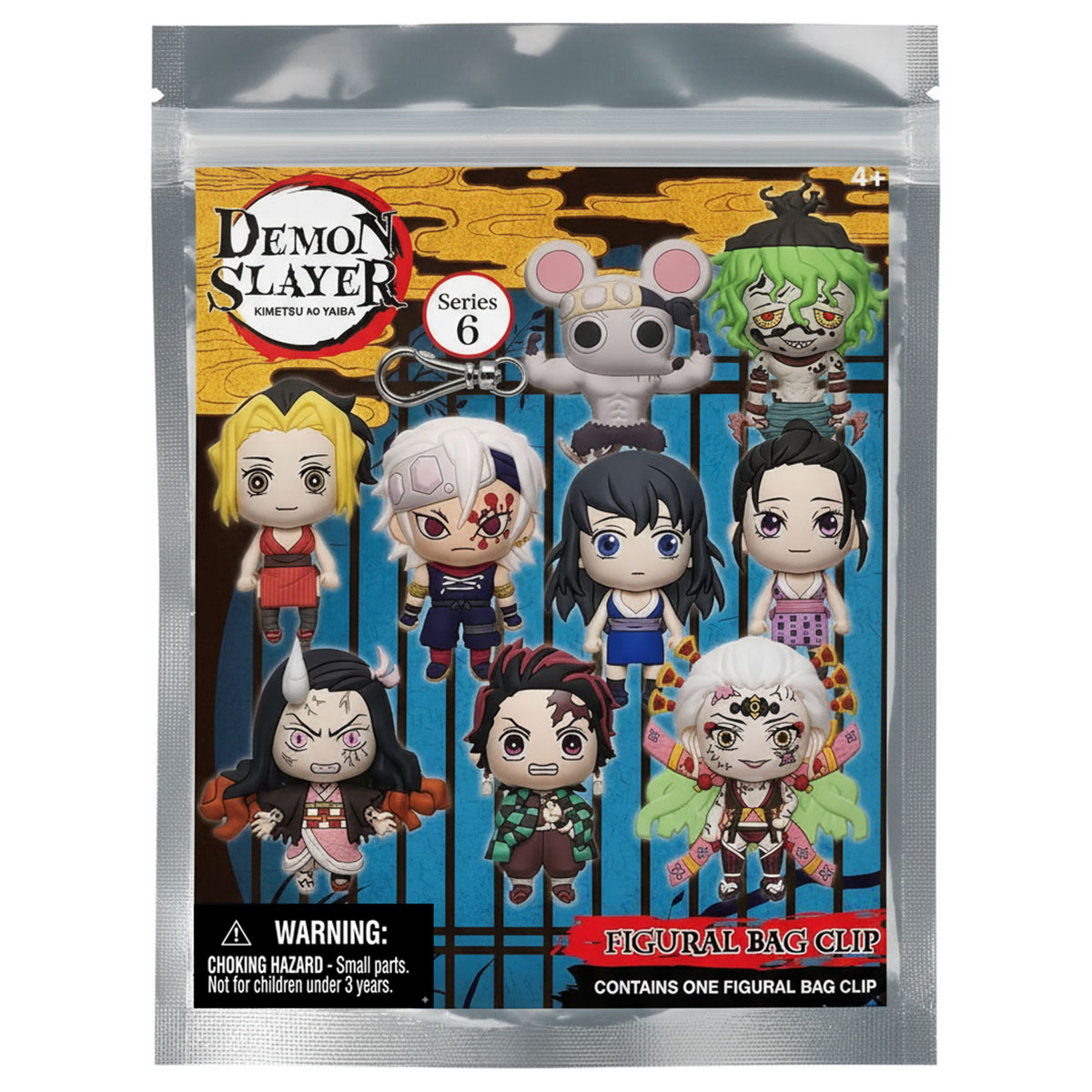 Demon Slayer Series 6 3D Foam Bag Clip Mystery Keyring Collectible Anime Toy - Image 1