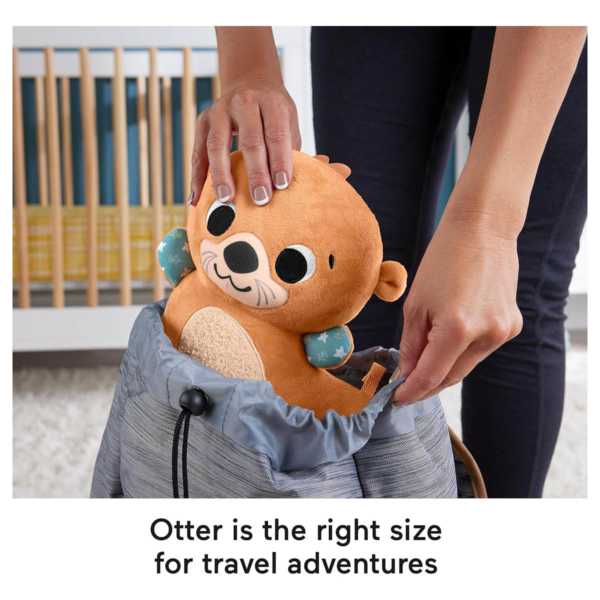 Juguete sensorial para bebé de peluche Fisher Price 2 en 1 Rockin' Tummy Time Otter - Imagen 5