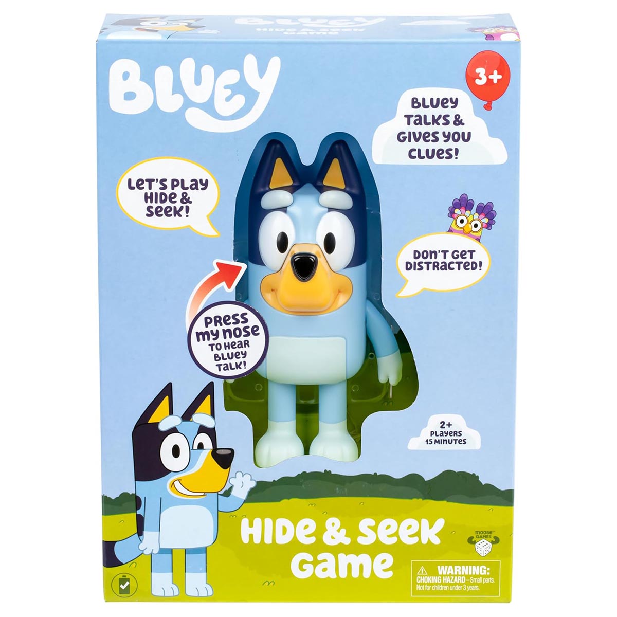 Bluey Hide N Seek Game Hide Bluey & Press Nose To Start The Timer - Talking Toy - Image 1