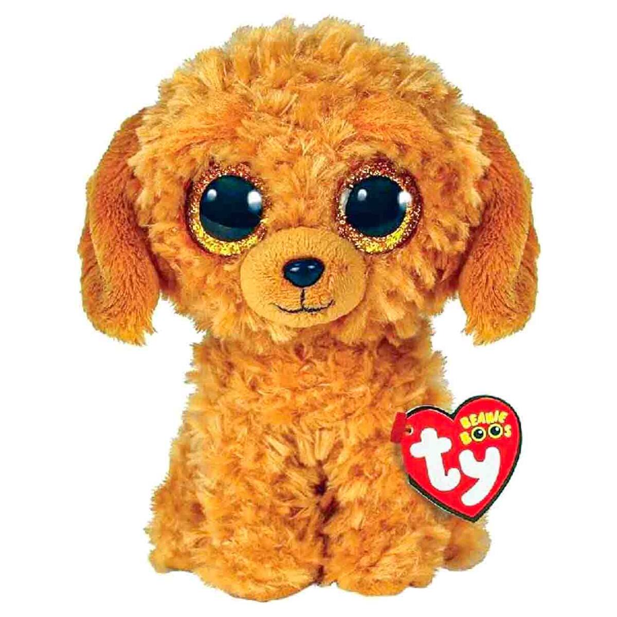 TY Beanie Babies Boos Noodles le chien régulier 15 cm peluche douce neuf avec étiquettes - Image 1