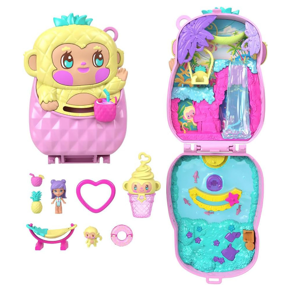 Polly Pocket Monkey Compact Playset Ages 4+ Mattel - Image 5
