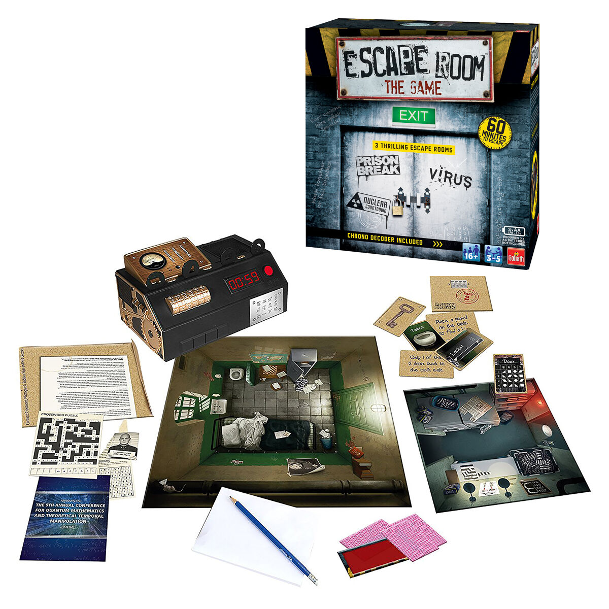 Escape Room Board Game 3 Escape Rooms Fun Family Party Game Goliath Brand New - Image 4