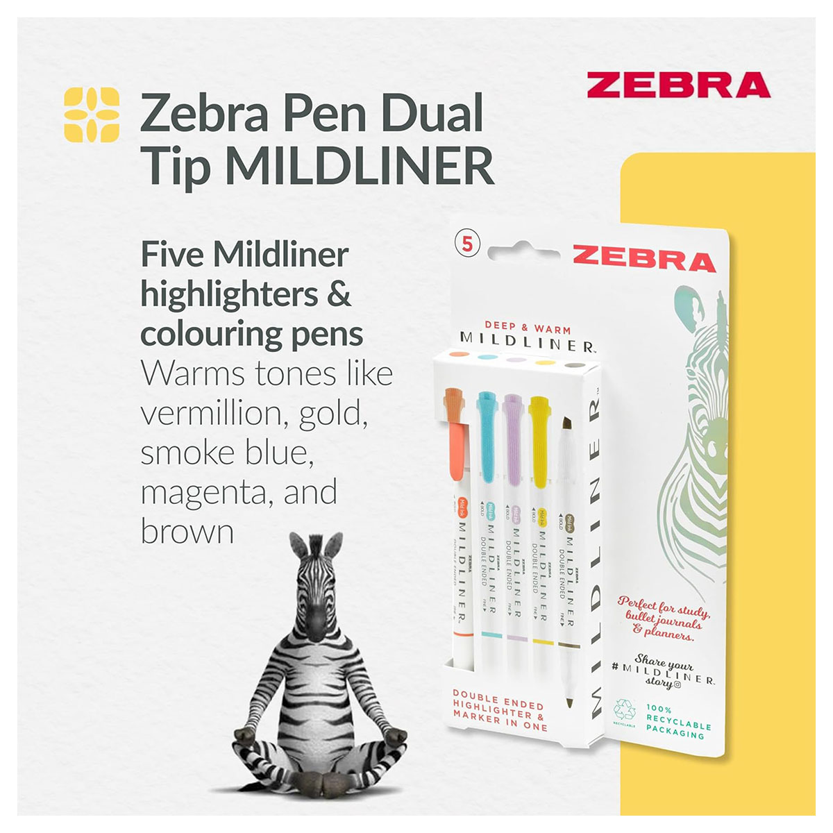 Zebra Deep & Warm Midliner – Double Ended 5 Set – Bild 4