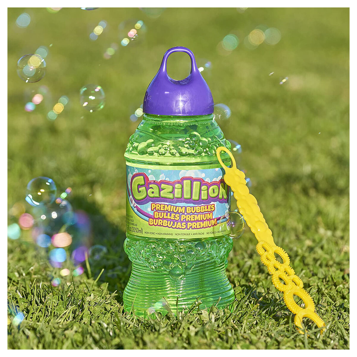 GAZILLION PREMIUM BUBBLES 2L STANDARD SOLUTION BOTTLE BUBBLE WAND OUTDOOR AGE 3+ - Image 3