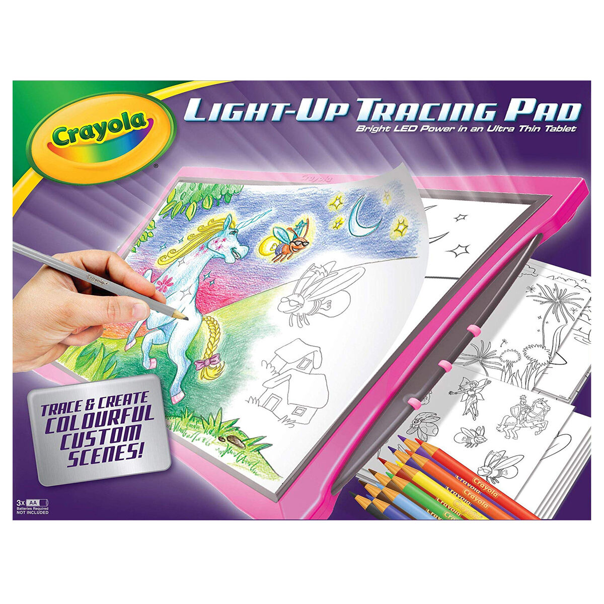 LED Light Up Tracing Pad Drawing Colouring Trace And Create With Templates EBay