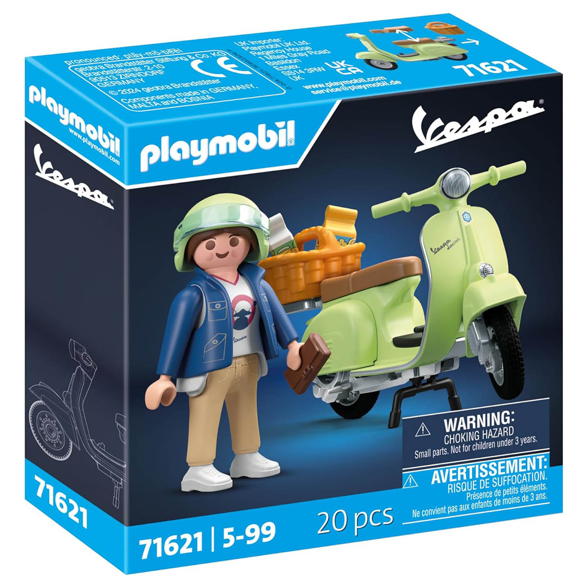 Amazon.com: Playmobil 71620 Garage Vespa 60s - Includes Two