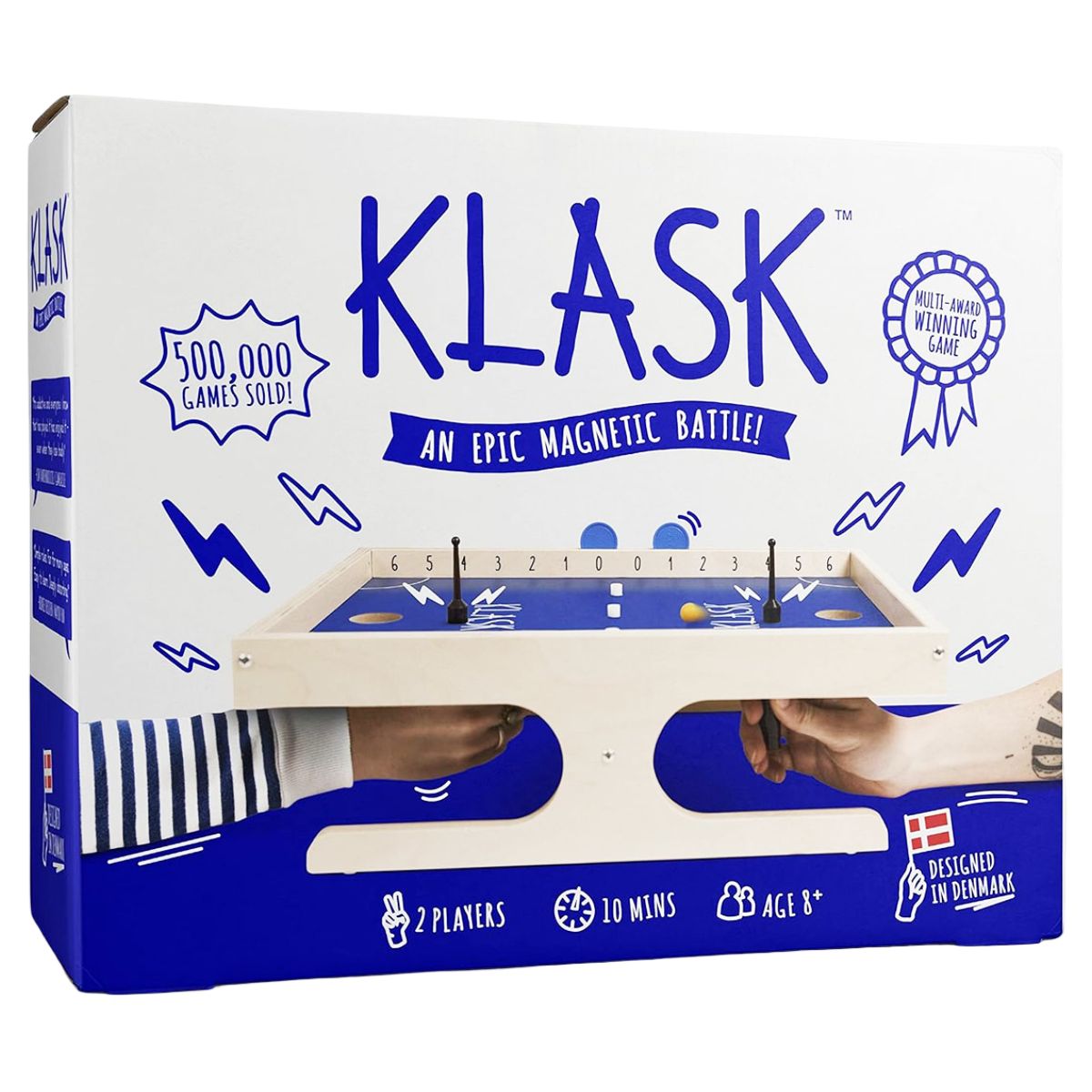 Klask Magnetic Party Board Game Fast Action Family Game 2 Players Age 8+ - Image 1