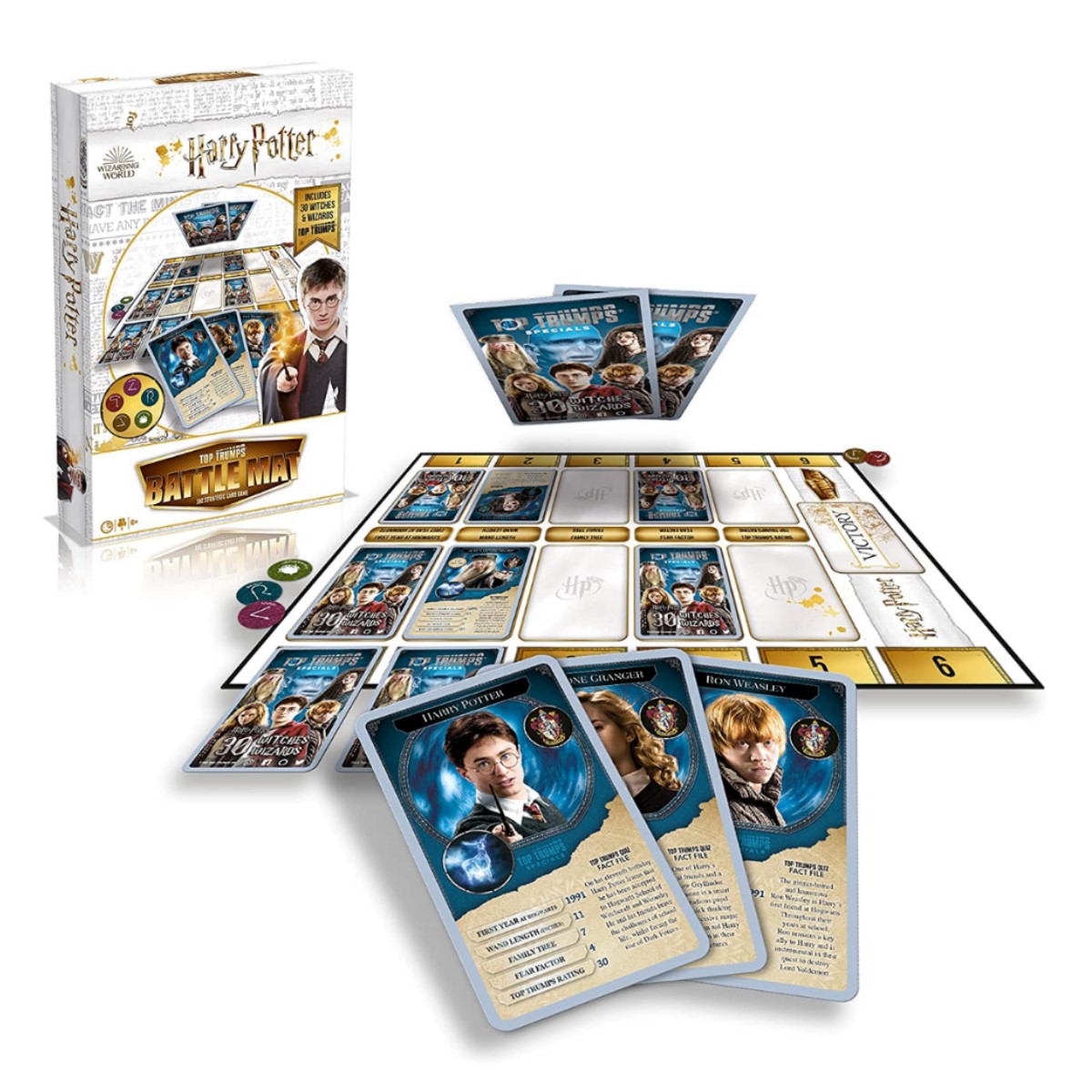 Harry Potter Top Trumps Battle Mat Card Game 30 Witches & Wizards Age 6+ - Image 2