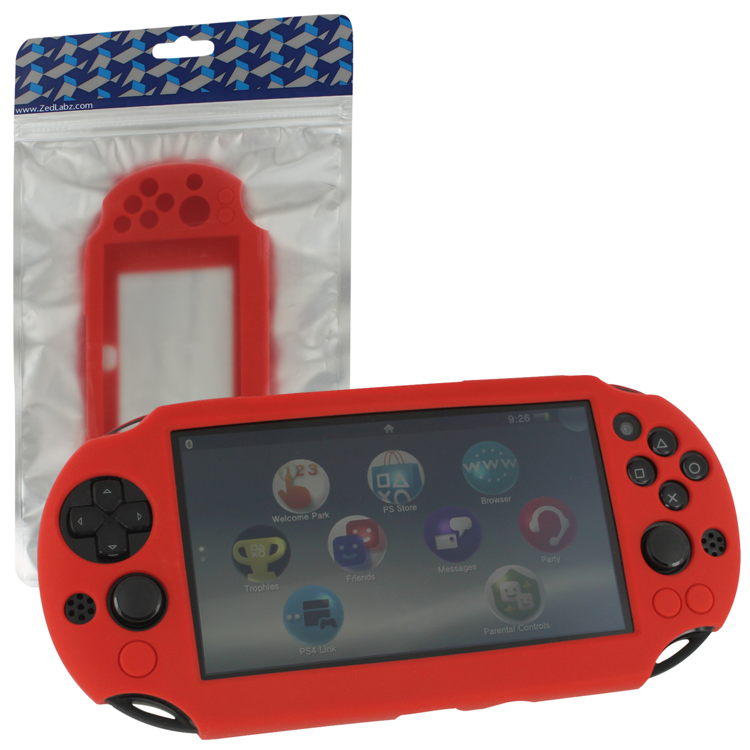 Protective case for PS Vita 2000 Slim Sony SC01 silicone skin red