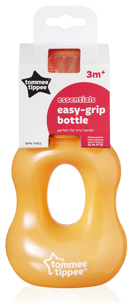 2 Pack Tommee Tippee Essentials Easy-Grip Bottle Blue 240ml 