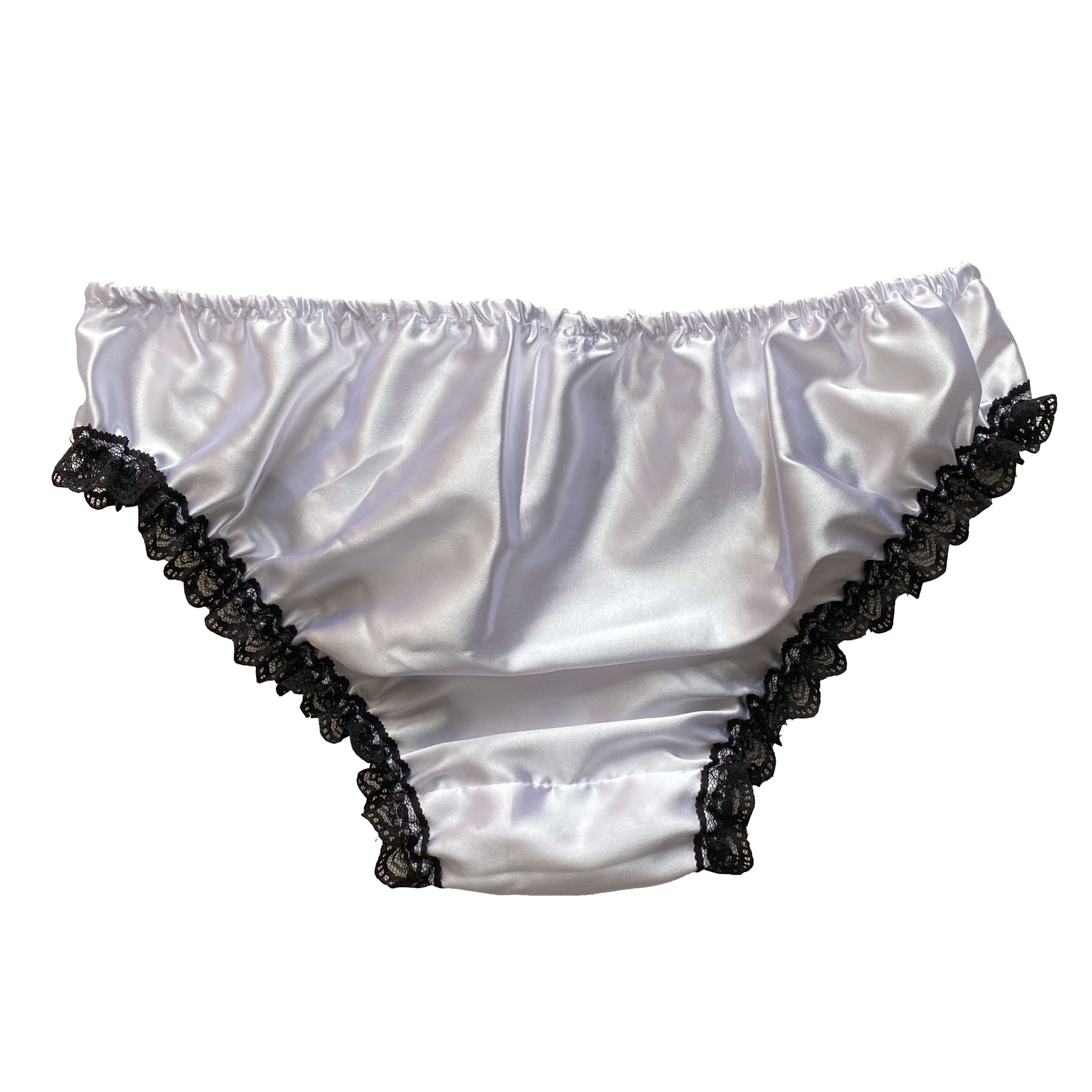 Satin Silky Frilly Lace Sissy Panties Bikini Knickers Underwear Size 10 ...