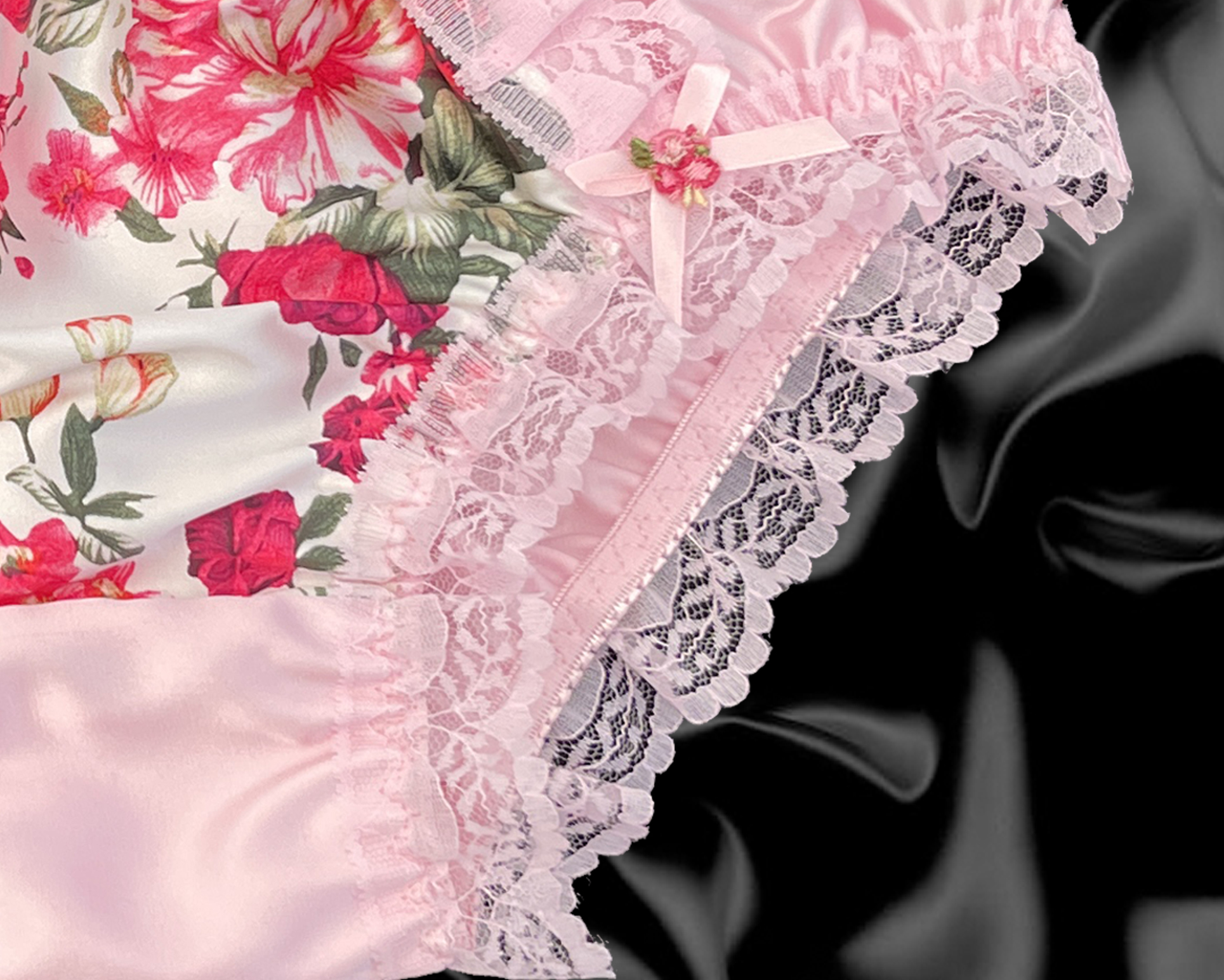 Baby Pink Satin Frilly Sissy Panties Bikini Knicker Underwear Briefs Size  6-20