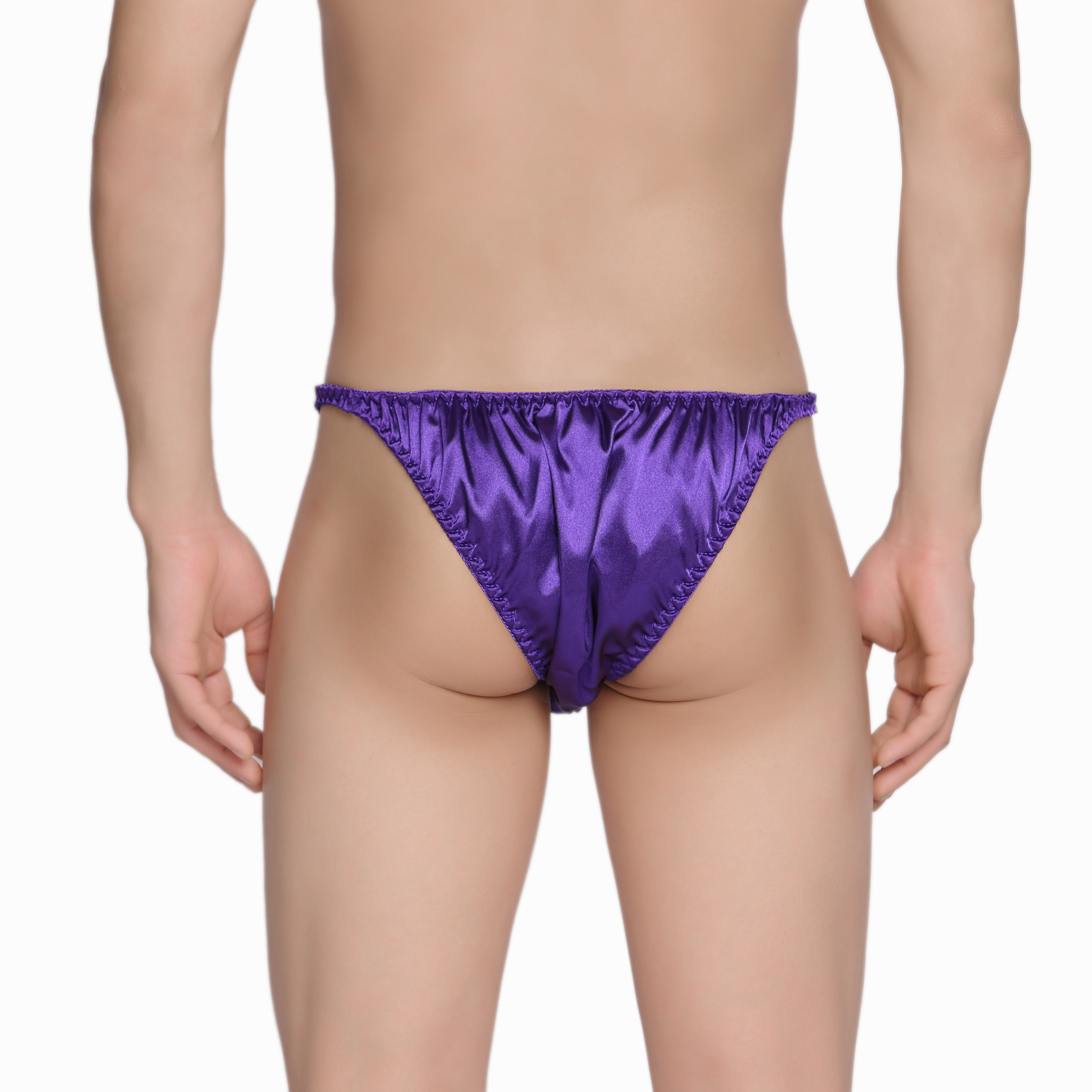 mens sexy underwear, cadbury purple satin thong for men, size 32 inch  Moonrise