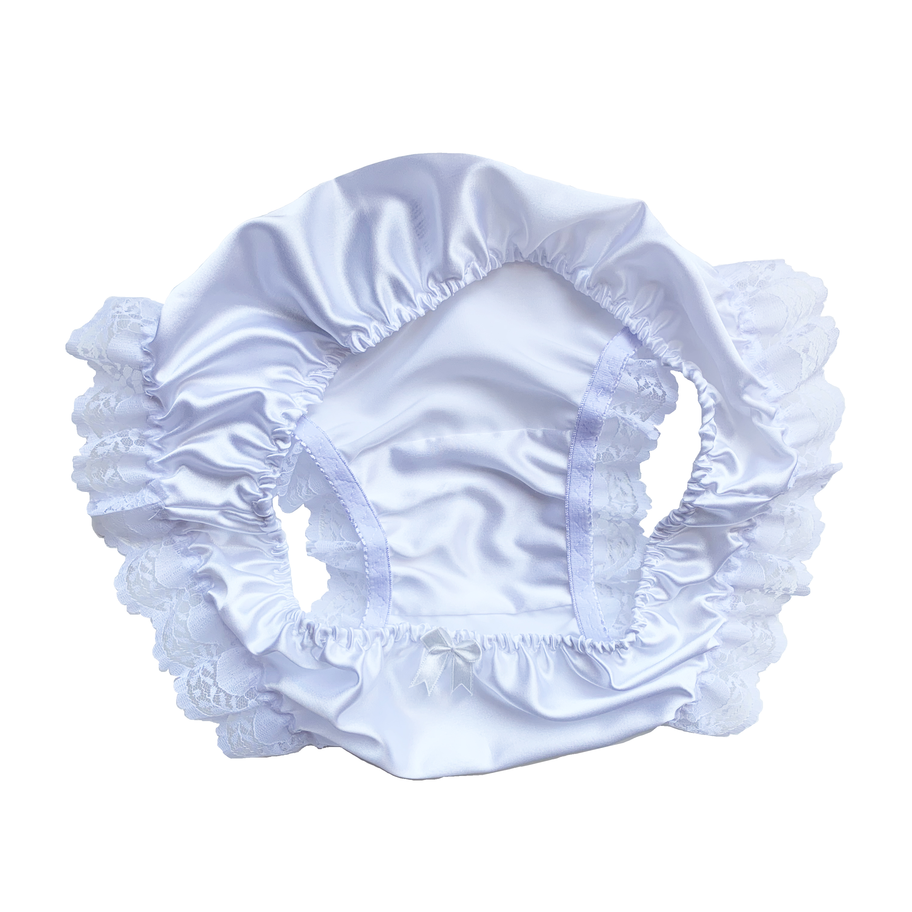 White Satin Lace Sissy Full Panties Bikini Knicker Underwear Size 10 20 Ebay 9732