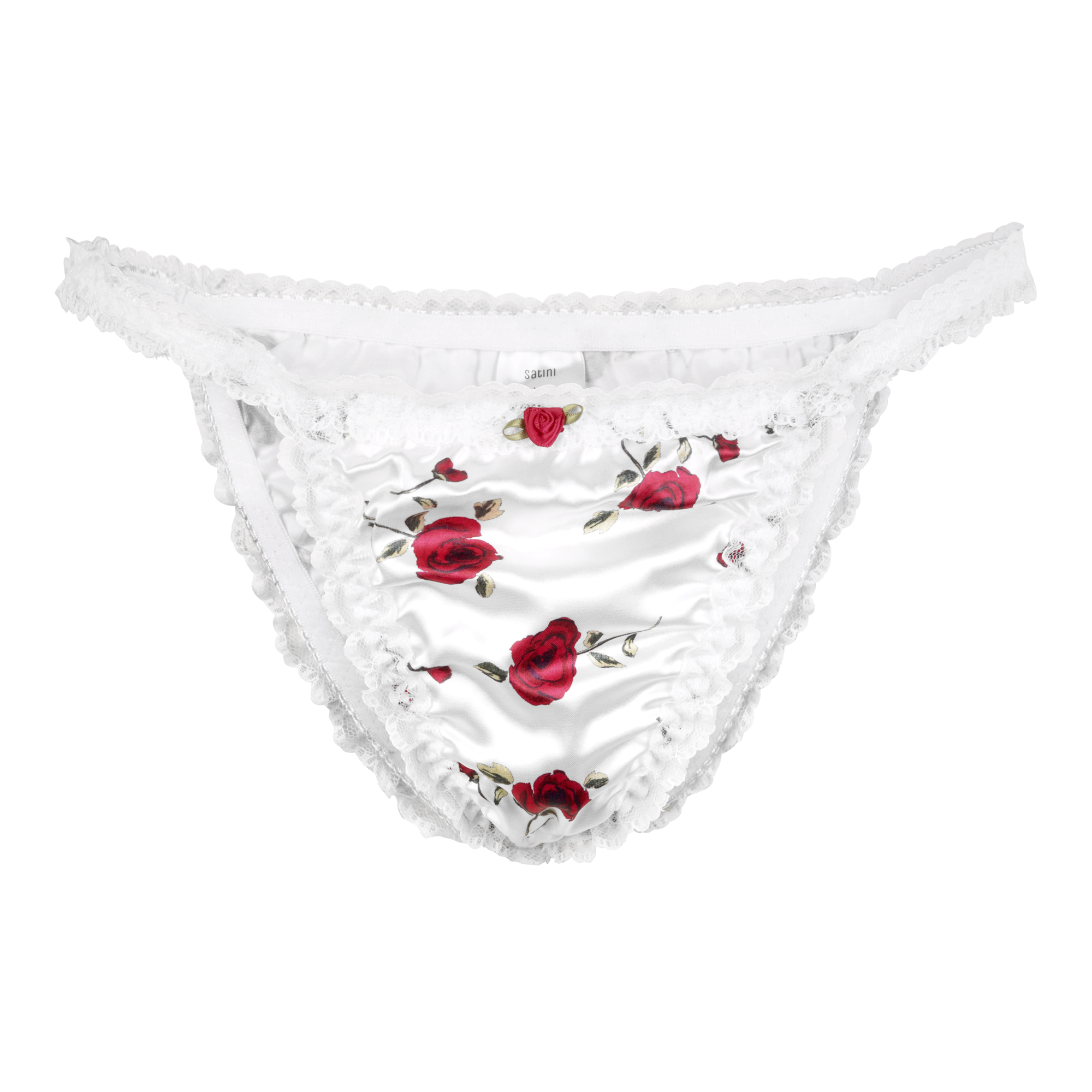 Silky Satin Sissy CDTV Frilly Lace Bikini Tanga Knickers Panties Size S-XXL - Picture 51 of 60