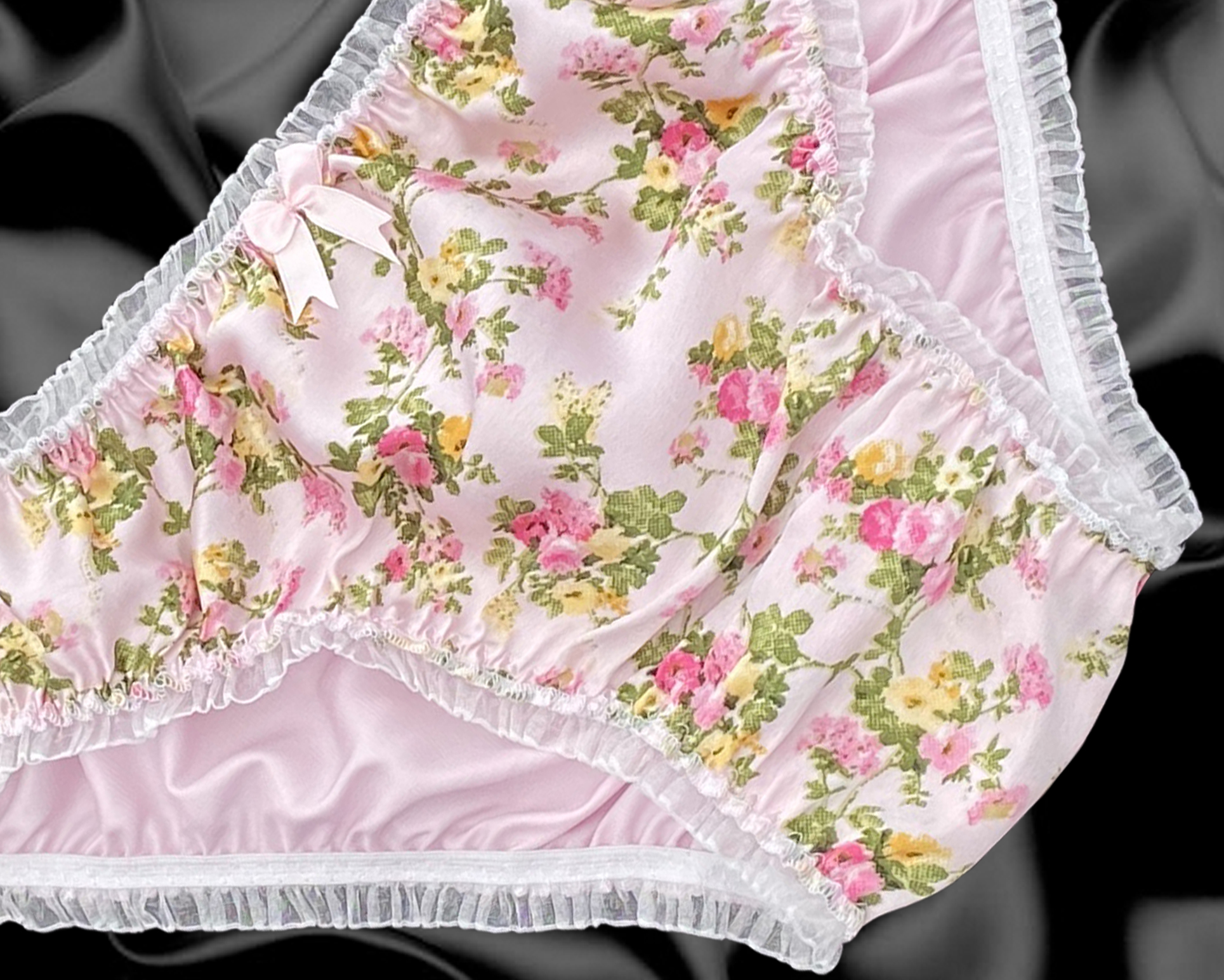 LILIAC SATIN SISSY Frilly Panties Bikini Knicker Underwear Briefs Size 10 -  20 EUR 14,02 - PicClick FR