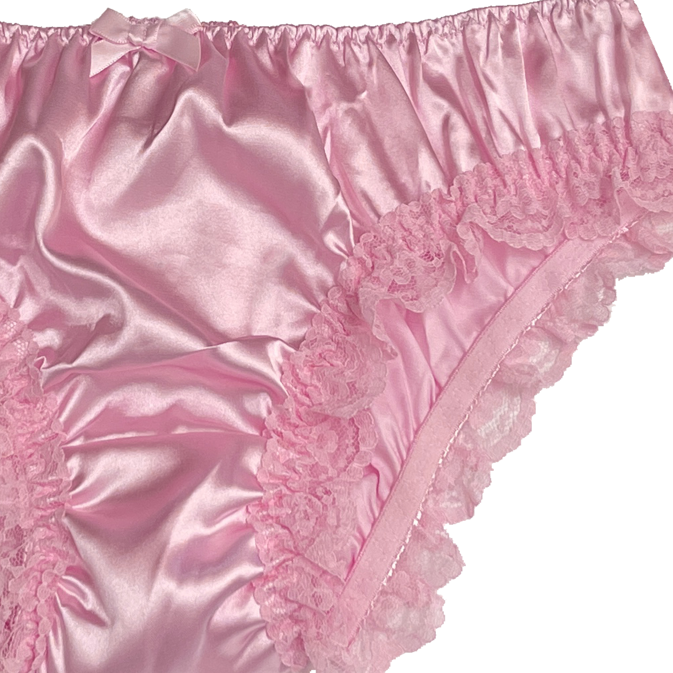 Satin Lace Frilly Sissy CDTV Full Panties Knicker Briefs Underwear Size ...