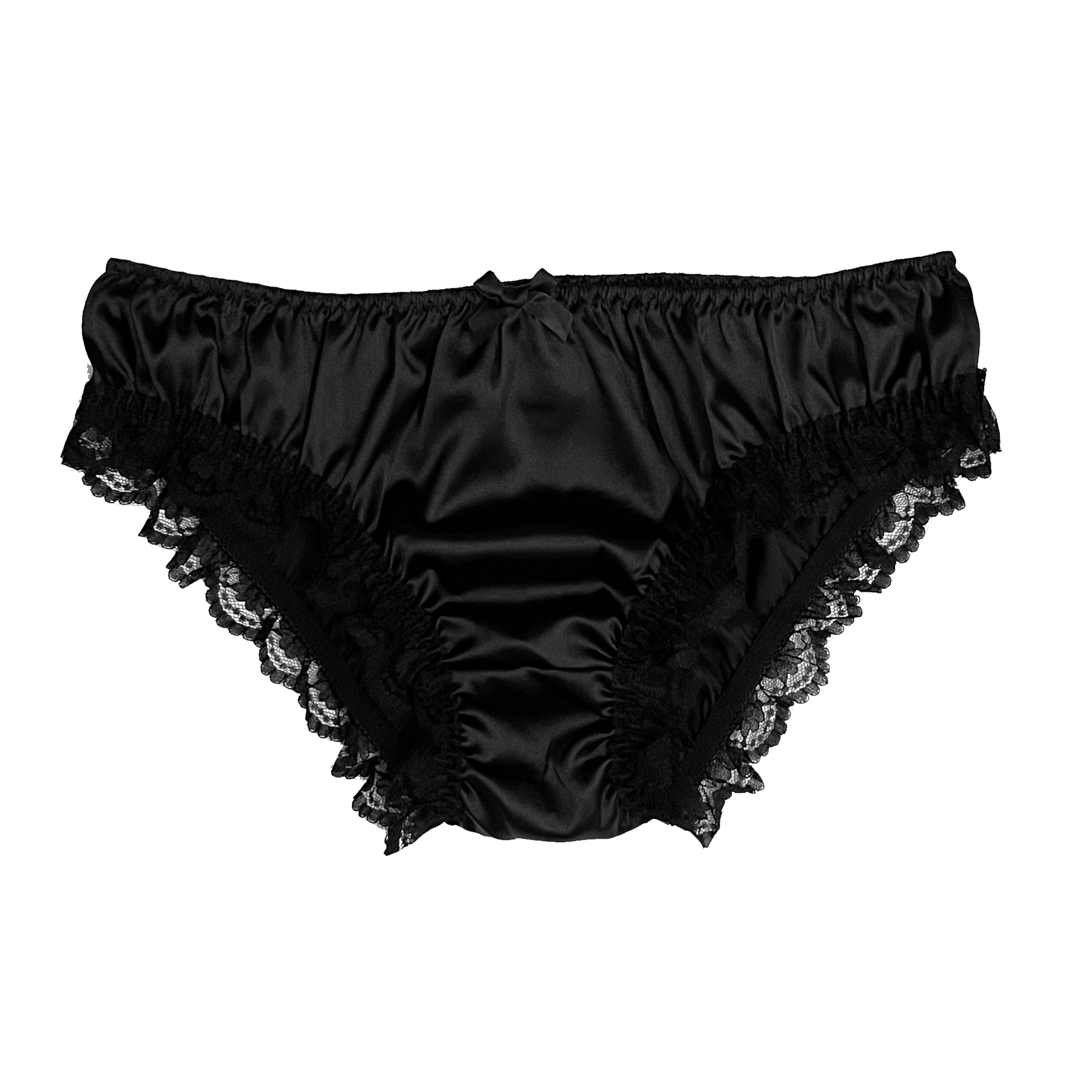 Black Satin Lace Frilly Sissy Cdtv Full Panties Knicker Underwear S Xxl 18 34 Picclick