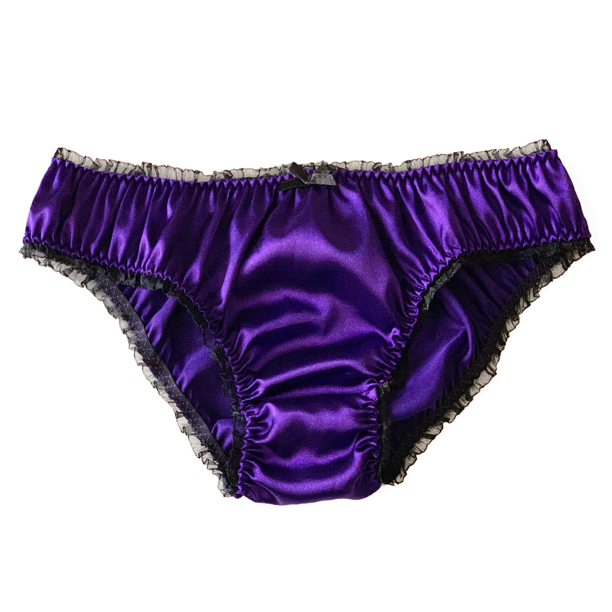 Violet Satin French Knickers Sous-vêtements Sissy satin culotte Taille 22/24 