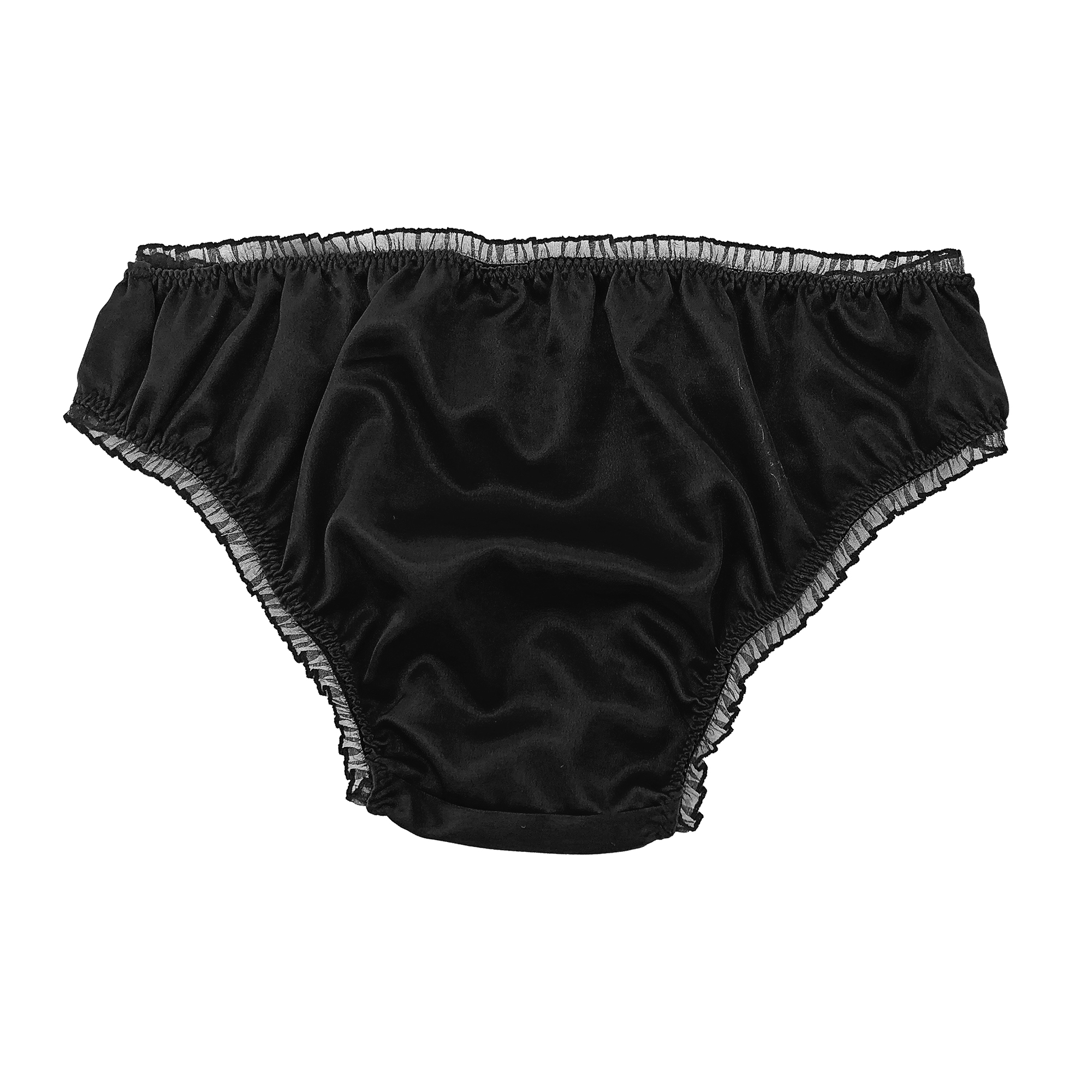 Satin Frilly Sissy Ruffled Panties Bikini Knicker Underwear Briefs ...