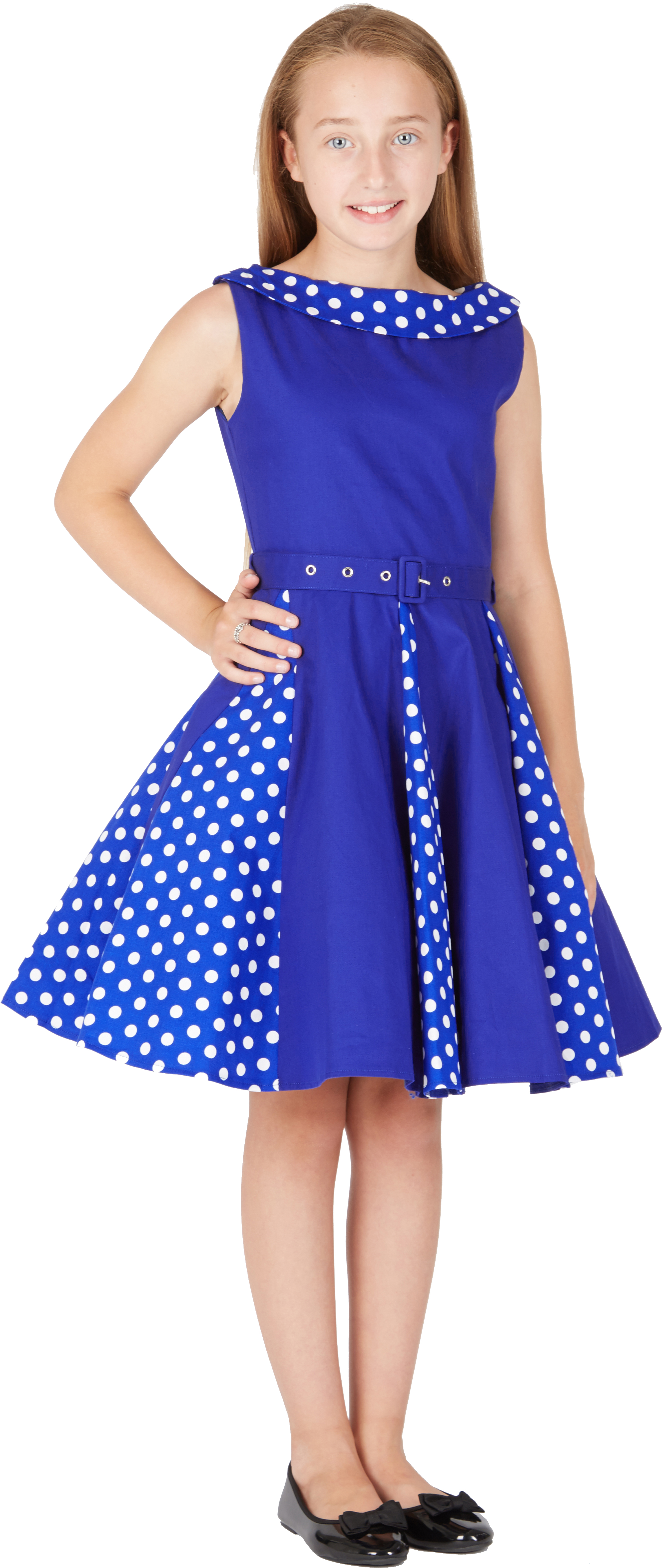 BlackButterfly 'Alexia' Vintage Polka Dot Prom Dress For Girls – 50's Style